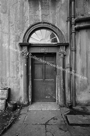 FRANCISCAN CHURCH LIBERTY STREET ( BROAD LANE ) TO BE DEMOLISHED OLD ENTRANCE DOOR WITH FRANCISCAN ARMS